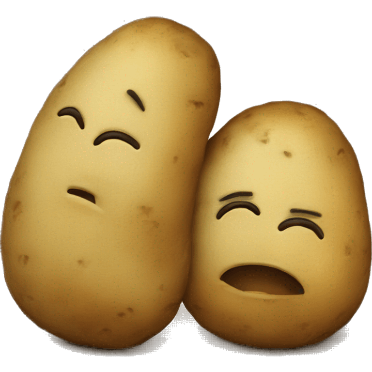 two potatoes sleeping  emoji