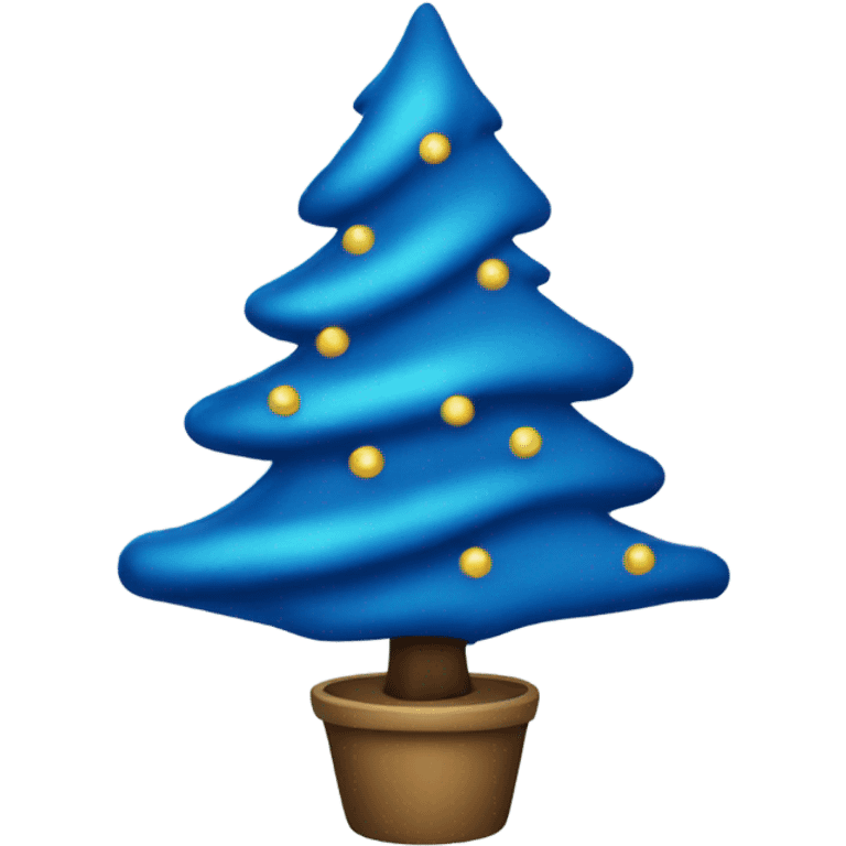 Blue Christmas tree emoji