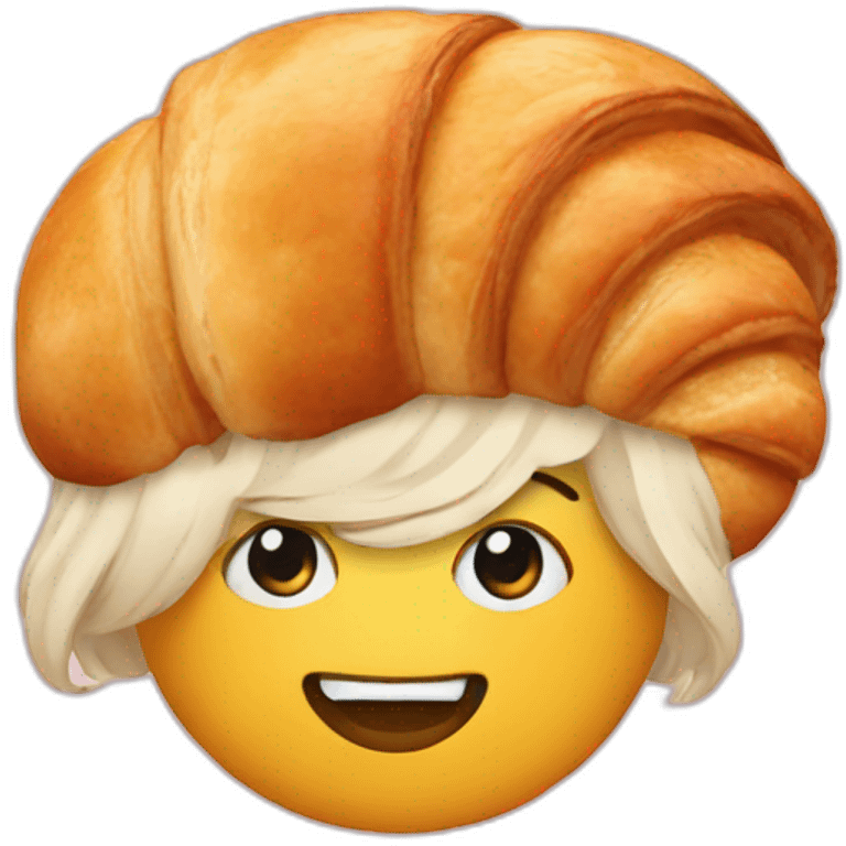 Croissant with A wig emoji