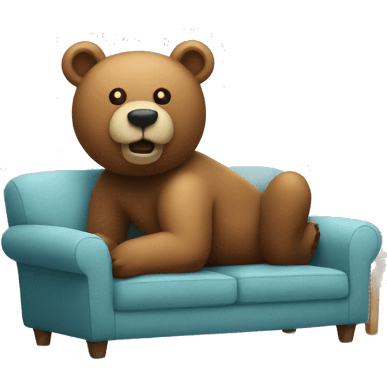 A bear building a couch  emoji