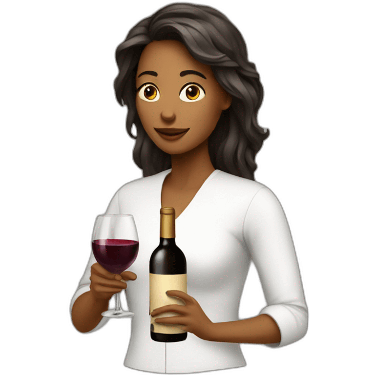 Woman-programming-wine emoji