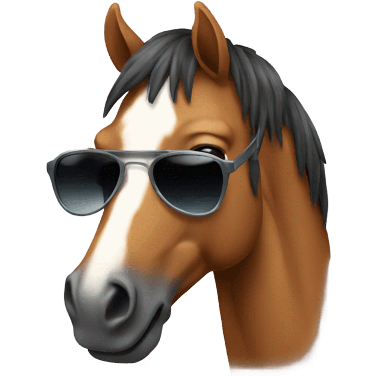 Horse with sunglasses  emoji