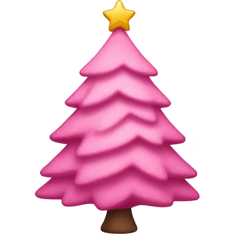 Cute pink christmas tree emoji