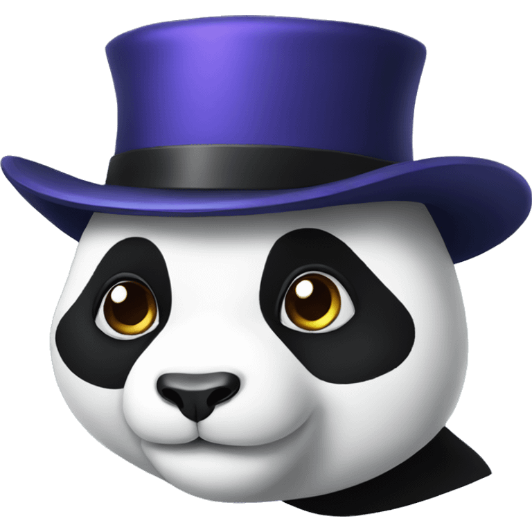 Panda with a high hat emoji