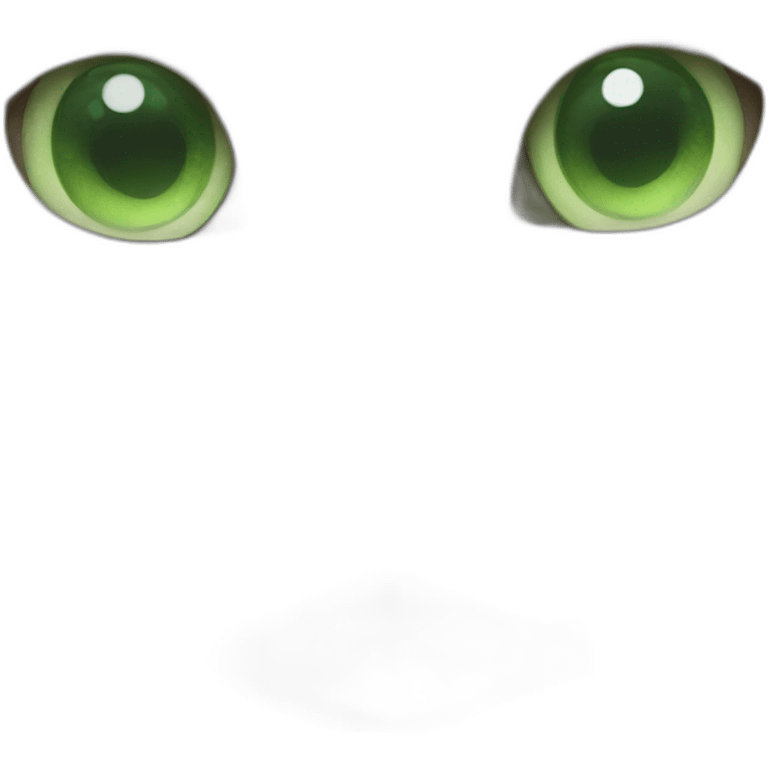 White cat with green eyes emoji