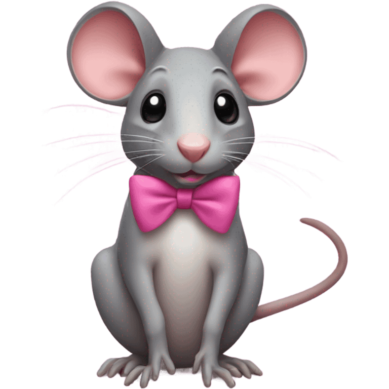 rat with a pink bow emoji