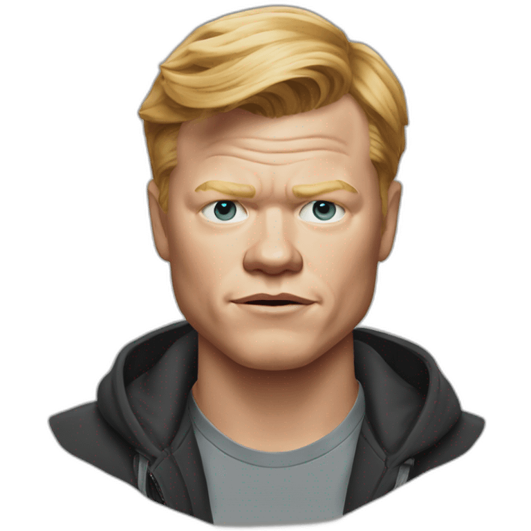 Jesse Plemons face portrait emoji