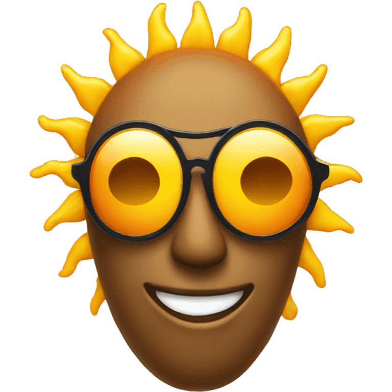 The sun with sunglasses emoji