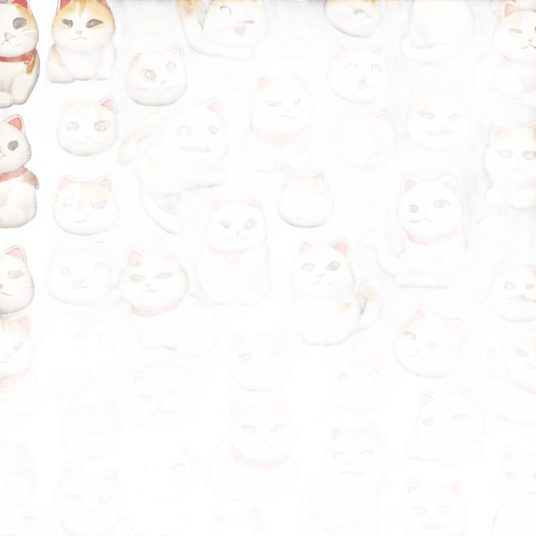 Japanese lucky cat emoji