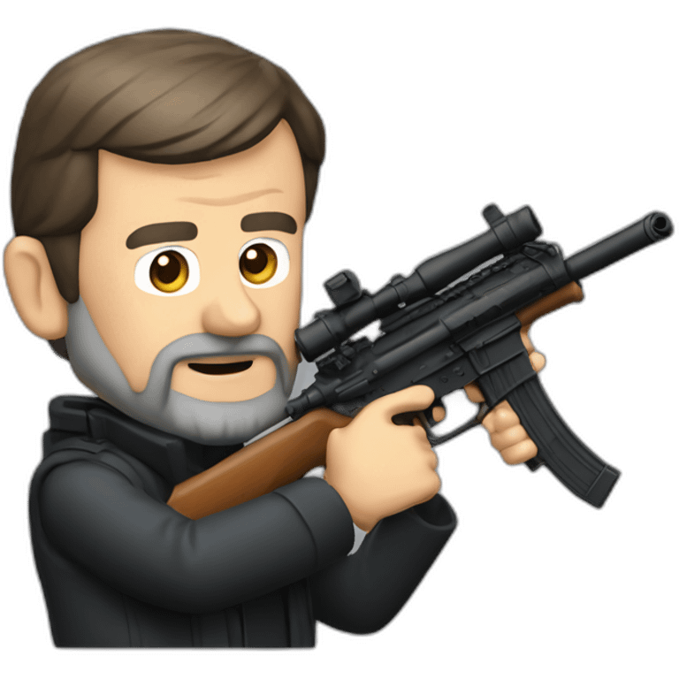 Mariano Rajoy con un rifle emoji