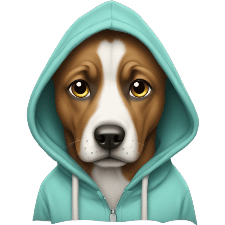 dog wearing hoodie emoji