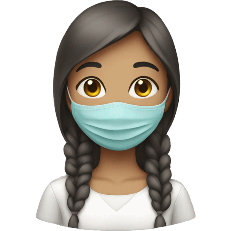 Girl wearing a mask emoji