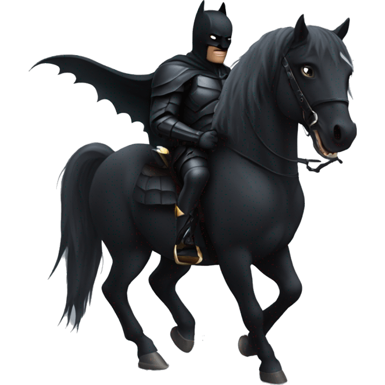 dark knight with scary horse emoji