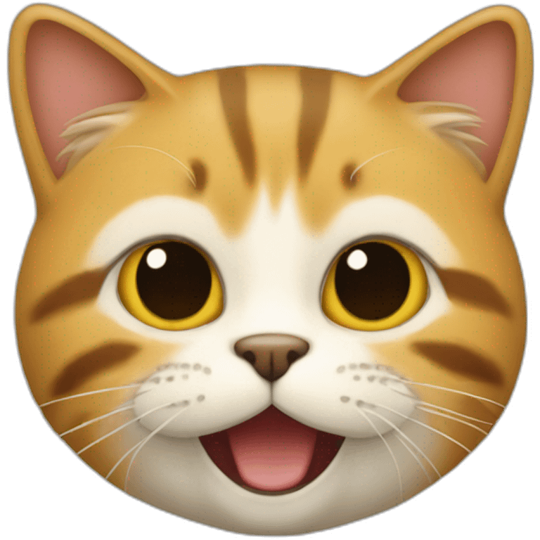 Chat sur un chier emoji