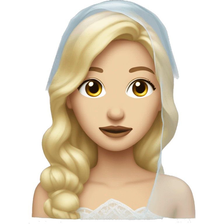 dreamy blonde in veil emoji