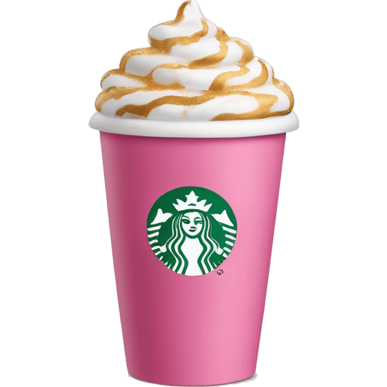 pink starbucks christmas cup  emoji