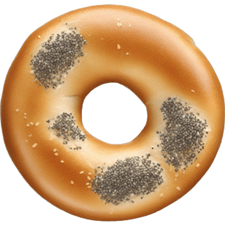 One poppyseed bagel  emoji