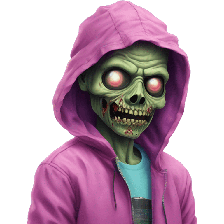 Vaporwave, zombie that’s a hacker emoji