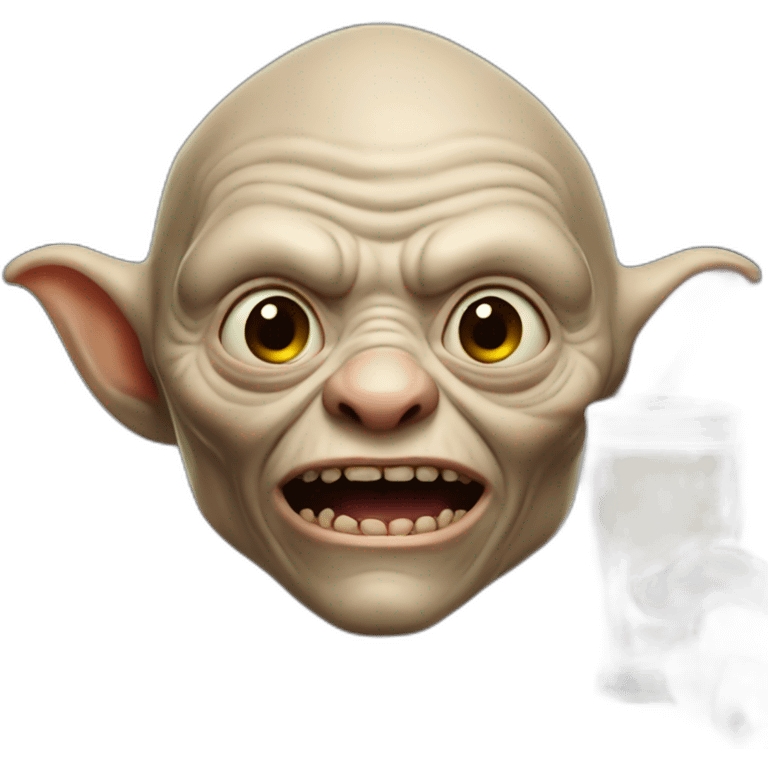 Golum with a beer emoji