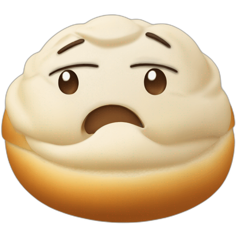 Dinner roll face emoji