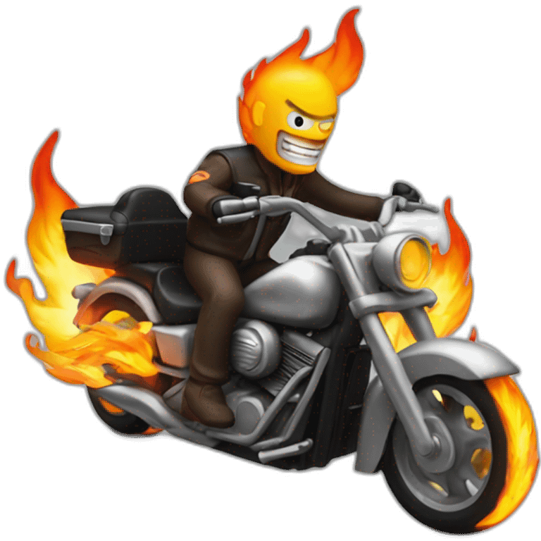 flaming motorcyle emoji