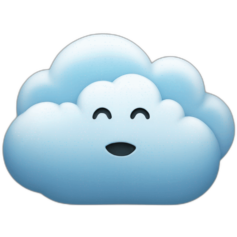 Un nuage en  visage emoji