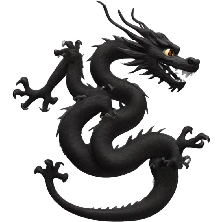 china dragon black emoji