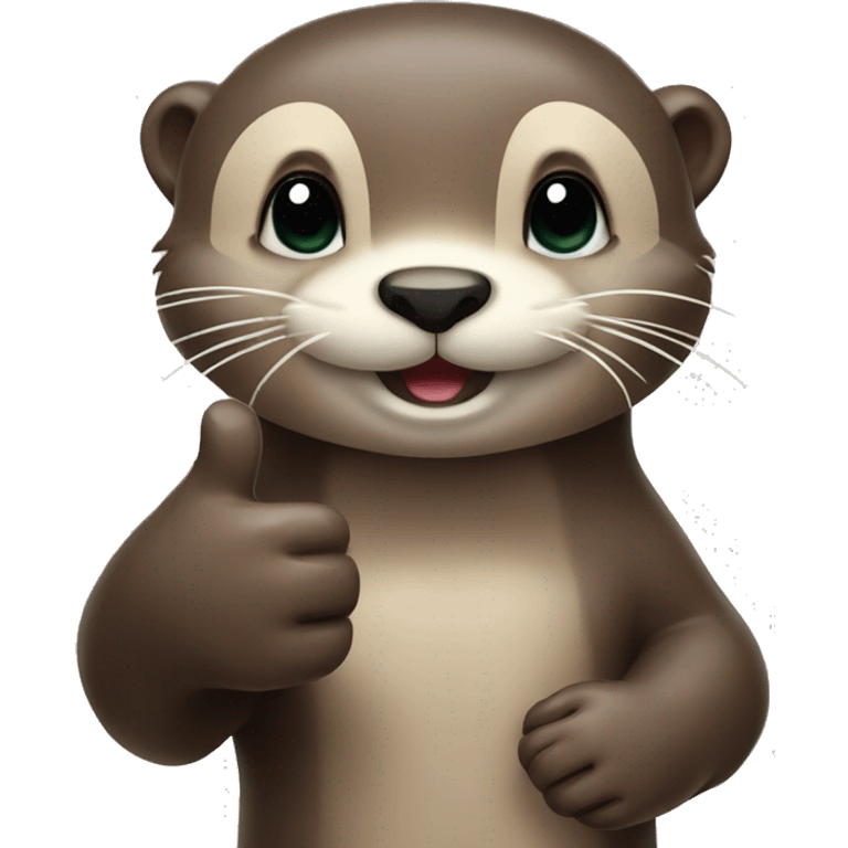  Cute otter two thumbs up emoji