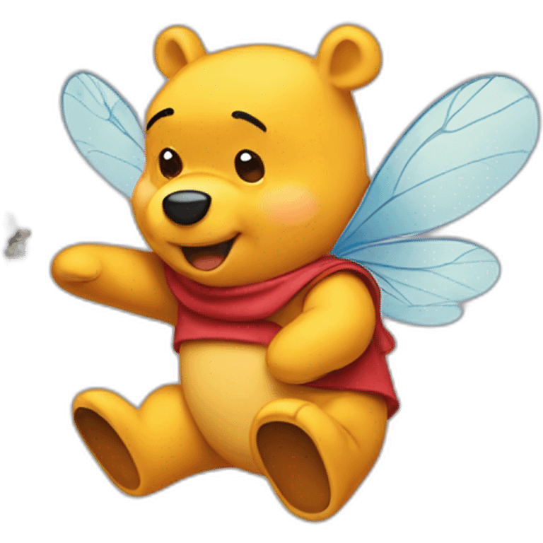 pooh with fly emoji