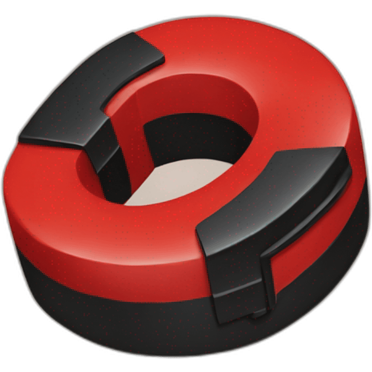 red and black horseshoe magnet emoji