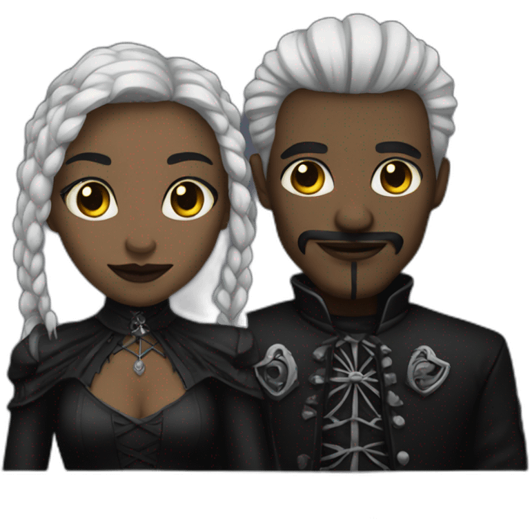 gothic couple emoji