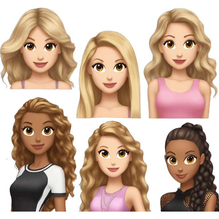 Taylor swift beyonce and Ariana grande emoji