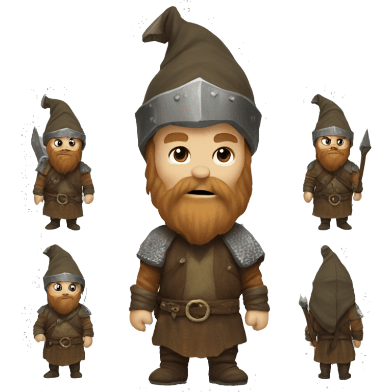 gimli dwarf in lord of the rings style emoji