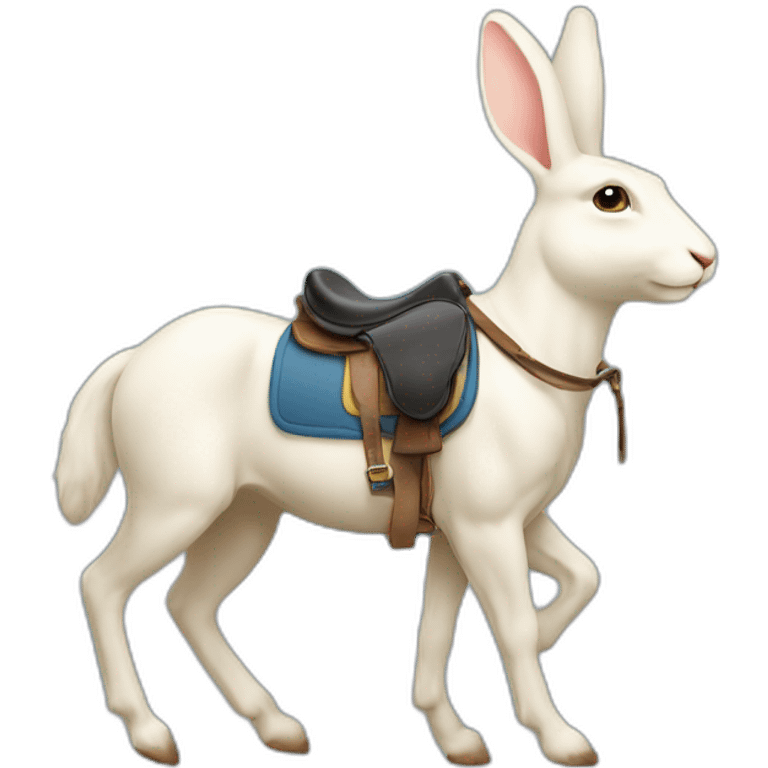 Lapin sur cheval emoji