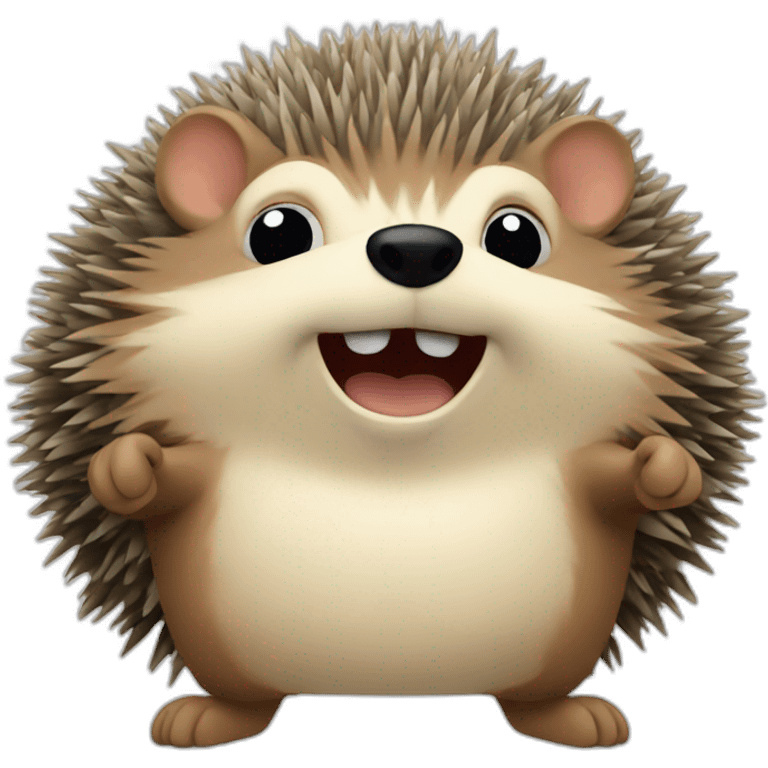 Hedgehog dancing emoji