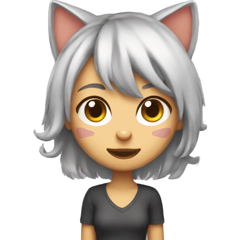 Silly cat girl emoji