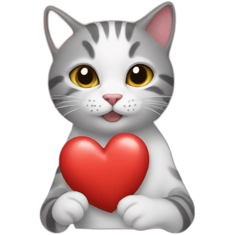 Cat giving heart  emoji