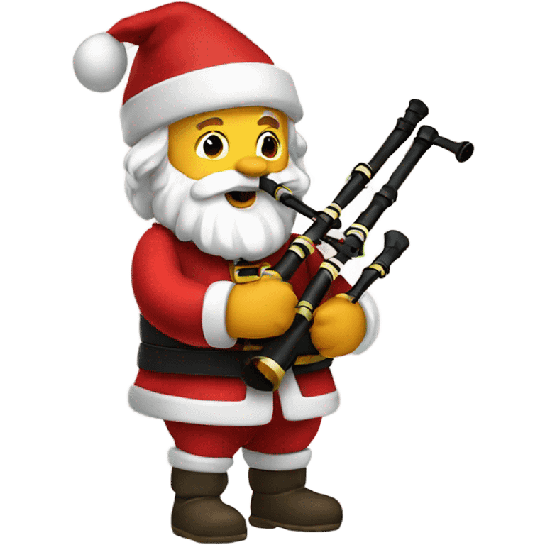 Santa playing bagpipes emoji