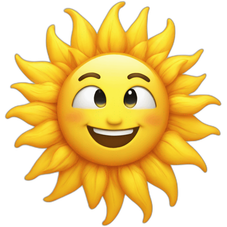 cheerful sun emoji