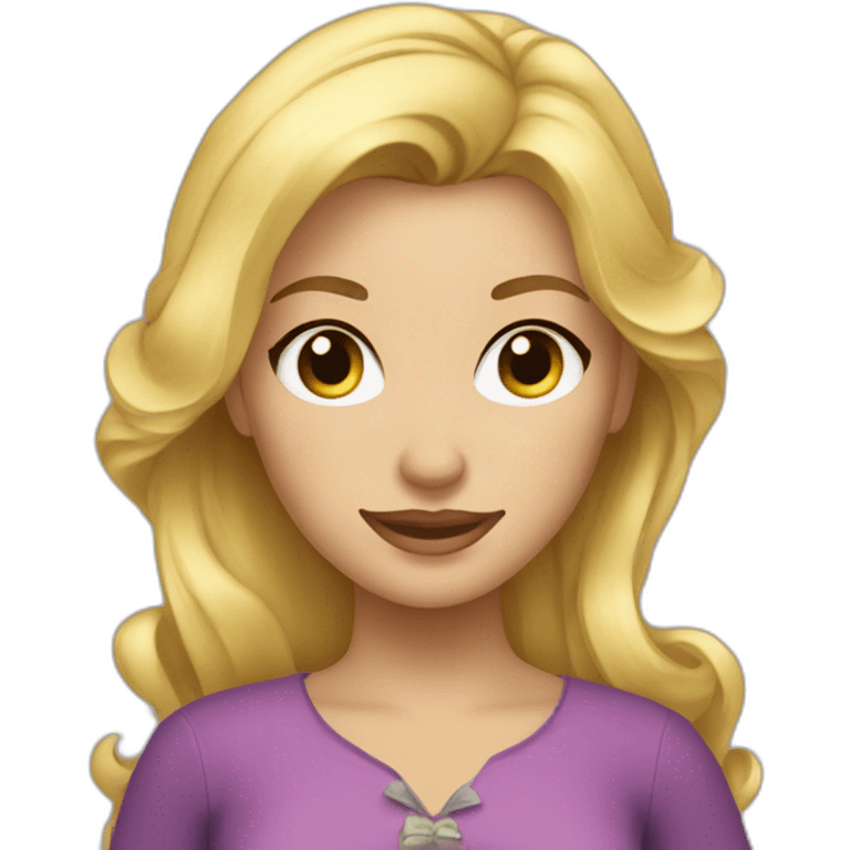 Belle fille blonde emoji