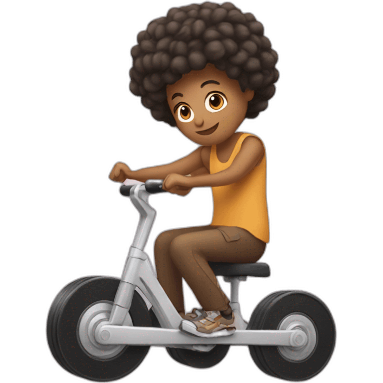 A person on a roller emoji