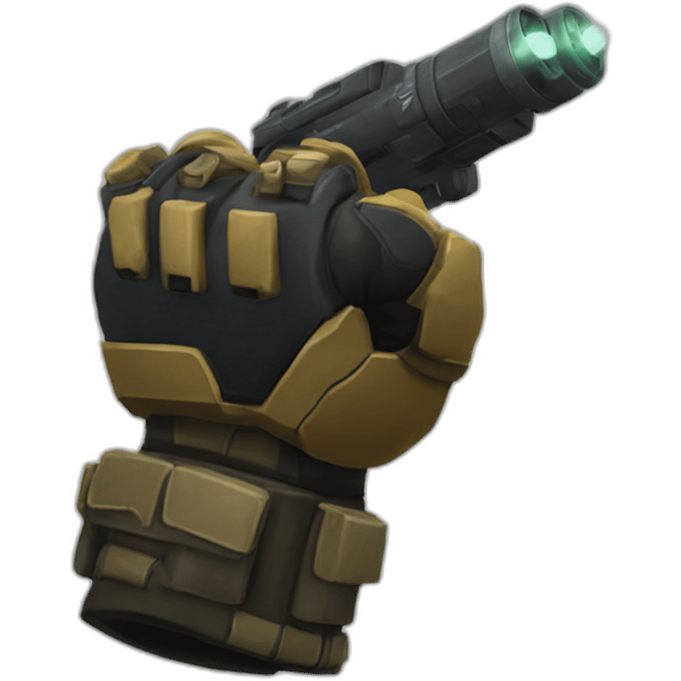 Helldivers 2 salute. Fist held upwards towards chest emoji