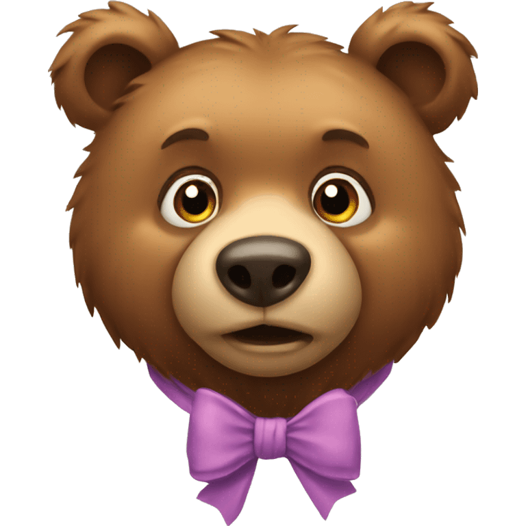 Bear with a bow emoji