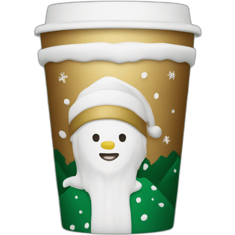 Starbucks Christmas cup emoji