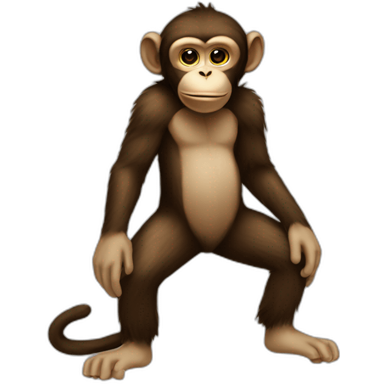 Monkey wearing Jordan 4 on its feet emoji