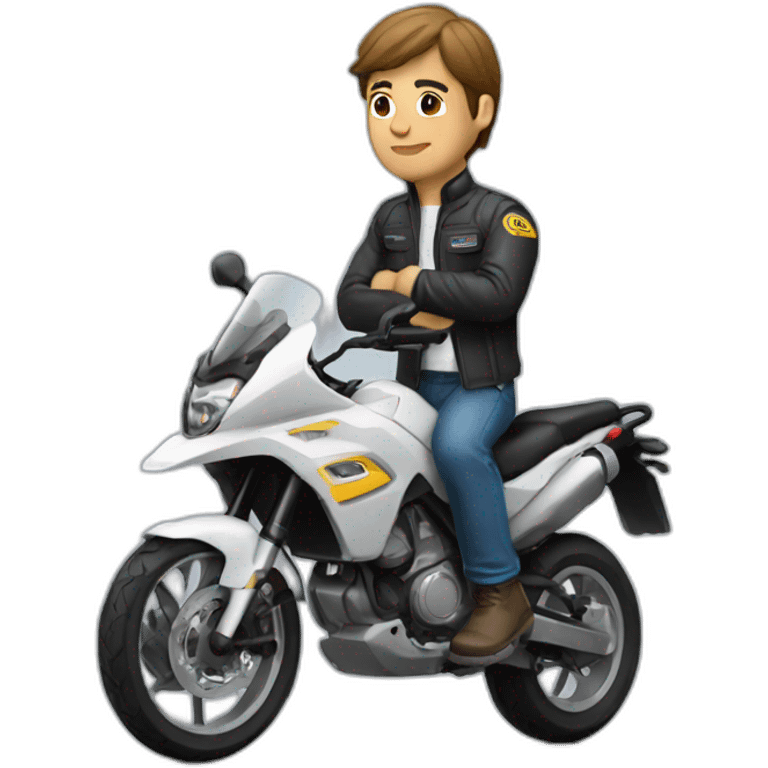 repartidor con una moto emoji