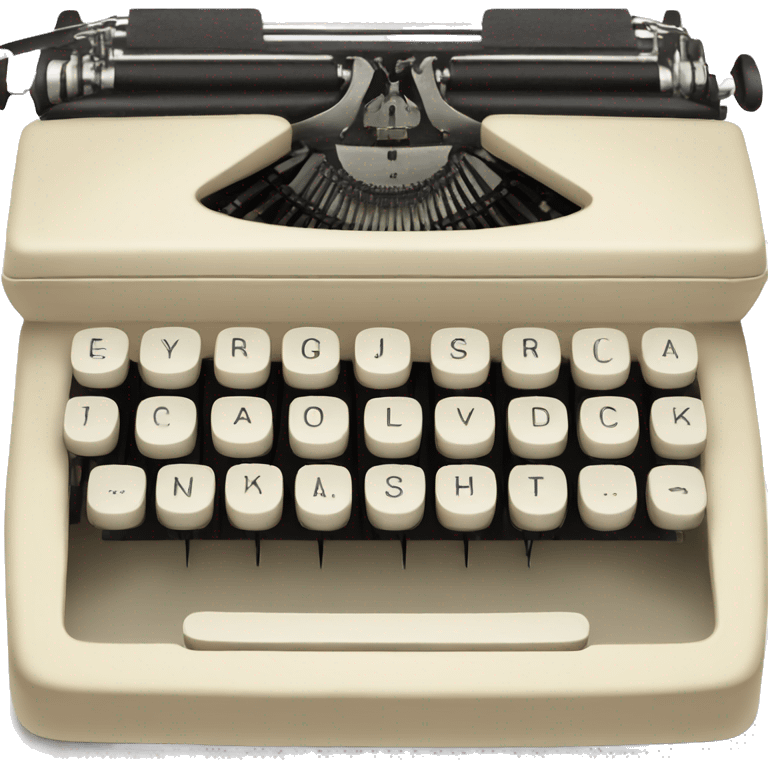 Cream Vintage typewriter keyboard emoji