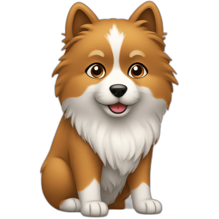 Nouveau né avec un spitz  emoji