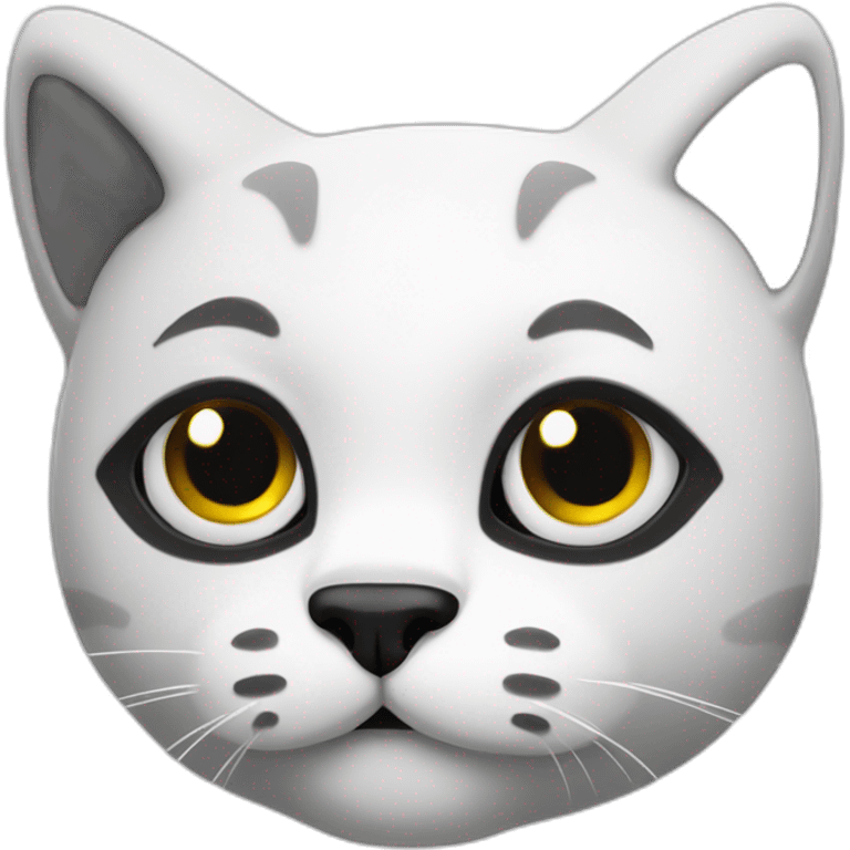 cat black and white gost emoji