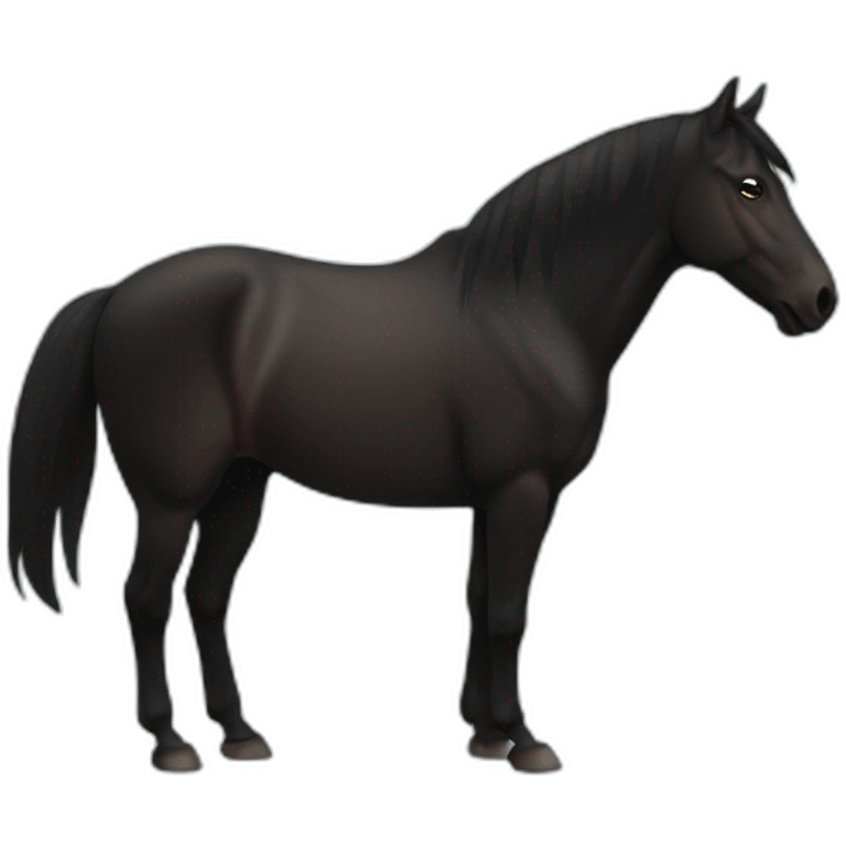 Shadow of horse emoji